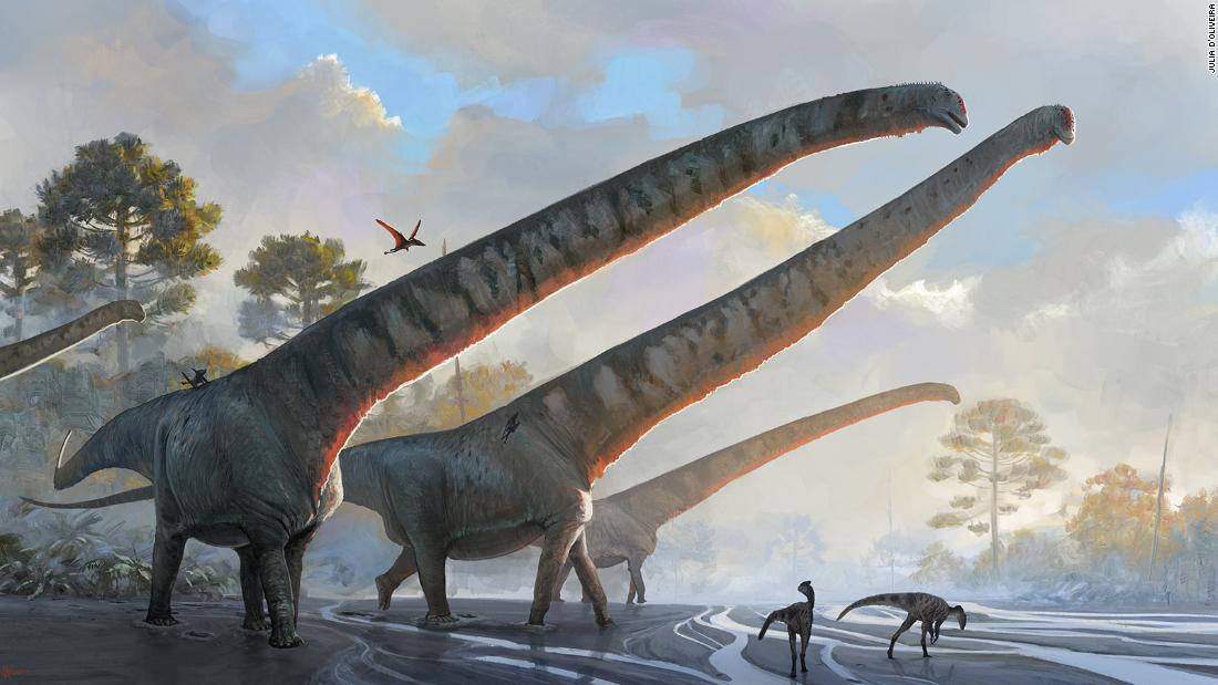 Treffen Sie den Dinosaurier mit einem rekordverdächtigen Hals, der länger als ein Schulbus ist