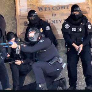 College campus turned simulated war zone as police train for mass shootings