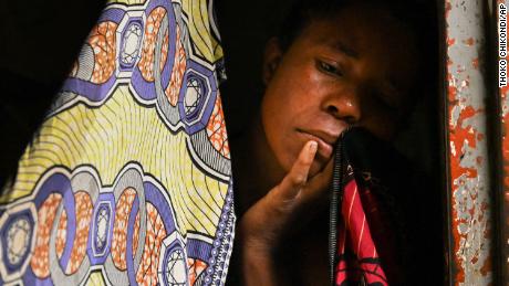 A woman at a displacement center in Blantyre, Malawi Tuesday March 14, 2023. 