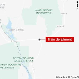 Train derailment near Arizona-California border did not involve hazardous materials, railroad says
