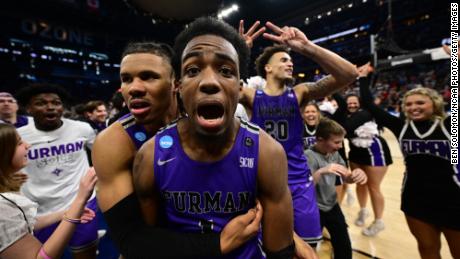 Furman Paladins capitalize on late blunder to pull off stunning March Madness upset against Virginia Cavaliers