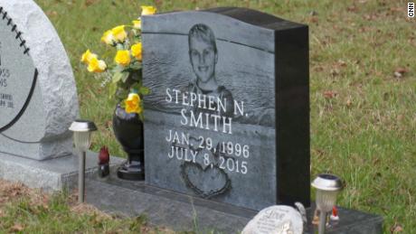 Stephen Smith&#39;s grave is seen in Crocketville, South Carolina.