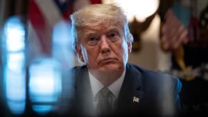 President Donald Trump leads a meeting with travel and tourism industry executives to discuss economic response to the coronavirus outbreak in the Cabinet Room of the White House on March 17, 2020 in Washington, DC.