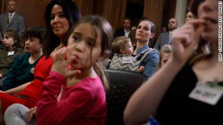 Parents and their children were invited by Speaker of the House Kevin McCarthy (R-CA) to attend an event to introduce the Parents Bill of Rights Act in the Rayburn Room at the U.S. Capitol on March 01, 2023 in Washington, DC.