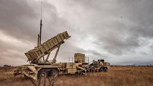 A Patriot Launcher is staged during 3rd Battalion, 2nd Air Defense Artillery Regiment&#39;s culminating field training exercise on Fort Sill, Okla., Oct. 25, 2019.
