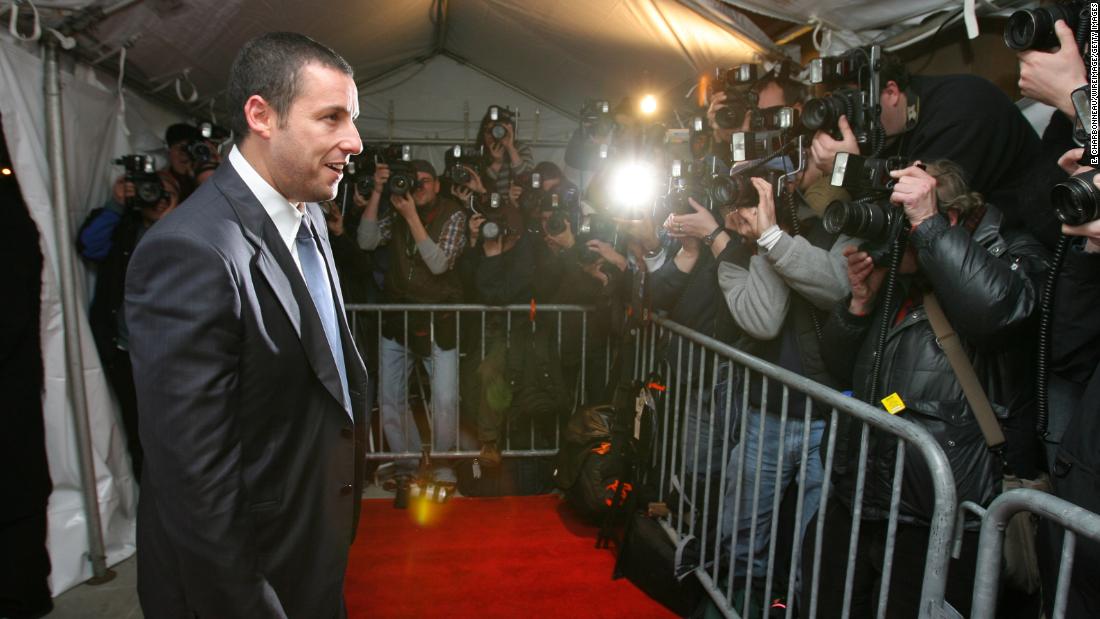 Sandler attends the premiere of the film &quot;Reign Over Me&quot; in 2007.