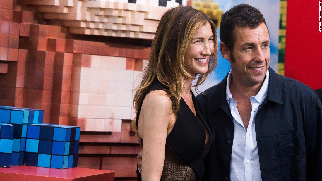 Sandler and his wife, Jackie, attend the &quot;Pixels&quot; premiere in July 2015.