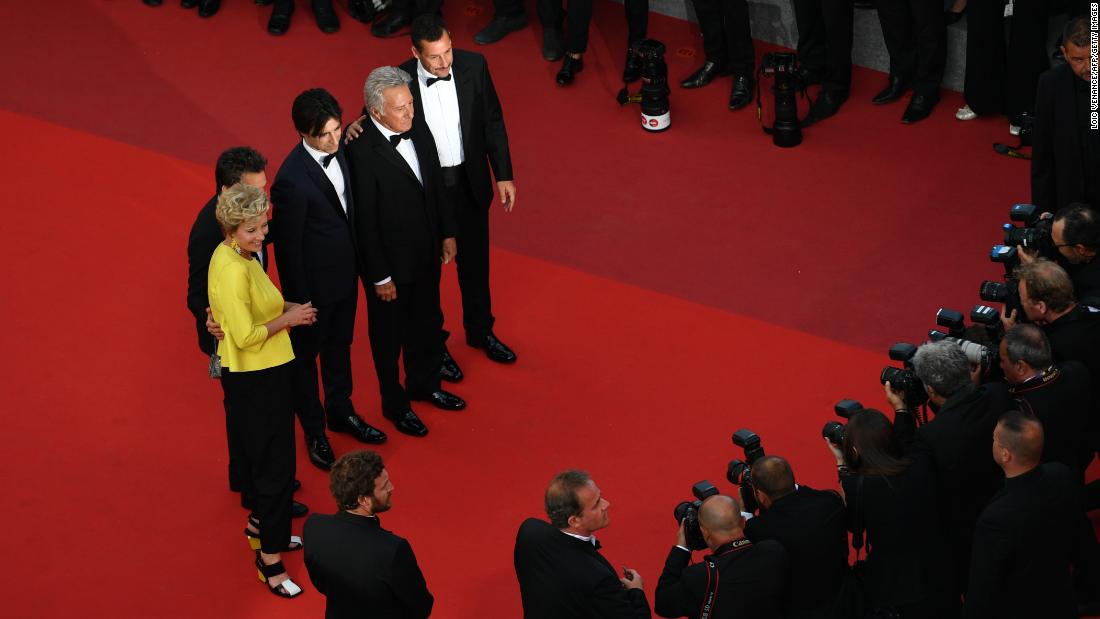 Sandler is joined by Emma Thompson, Ben Stiller, director Noah Baumbach and Dustin Hoffman as they arrive for a screening of &quot;The Meyerowitz Stories (New and Selected)&quot; at the Cannes Film Festival in 2017.