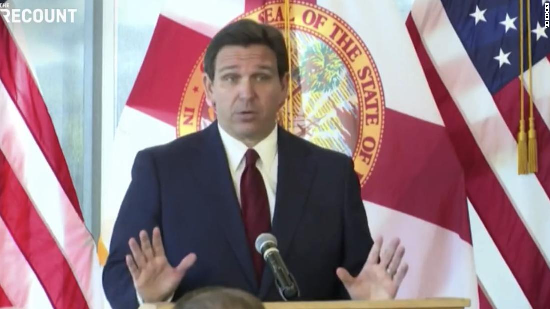 Hear DeSantis quip over Trump's hush money case