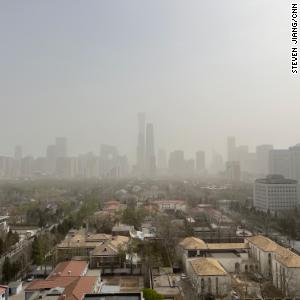 Sandstorms blanket Beijing and northern China as air pollution soars off the charts