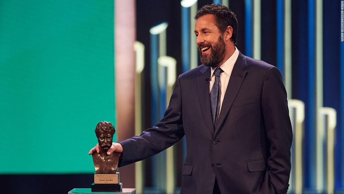 Sandler receives the Mark Twain Prize for American Humor in March 2023.