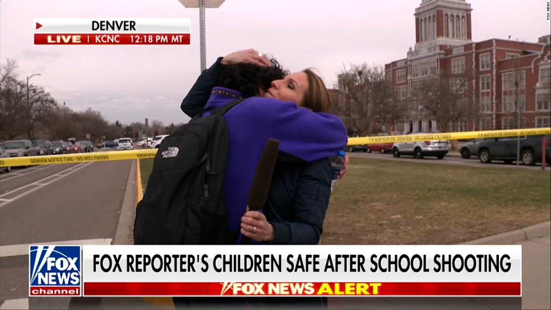 Fox News reporter hugs her son on air after he comes out of school shooting