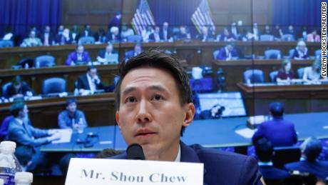 TikTok Chief Executive Shou Zi Chew testifies before a House Energy and Commerce Committee hearing entitled &quot;TikTok: How Congress can Safeguard American Data Privacy and Protect Children from Online Harms,&quot; as lawmakers scrutinize the Chinese-owned video-sharing app, on Capitol Hill in Washington, U.S., March 23, 2023. 