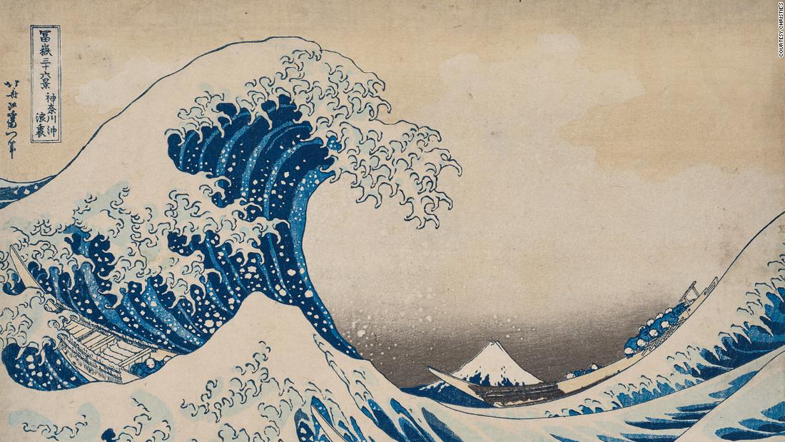 Rare print of Hokusai's 'Great Wave' sets new auction record