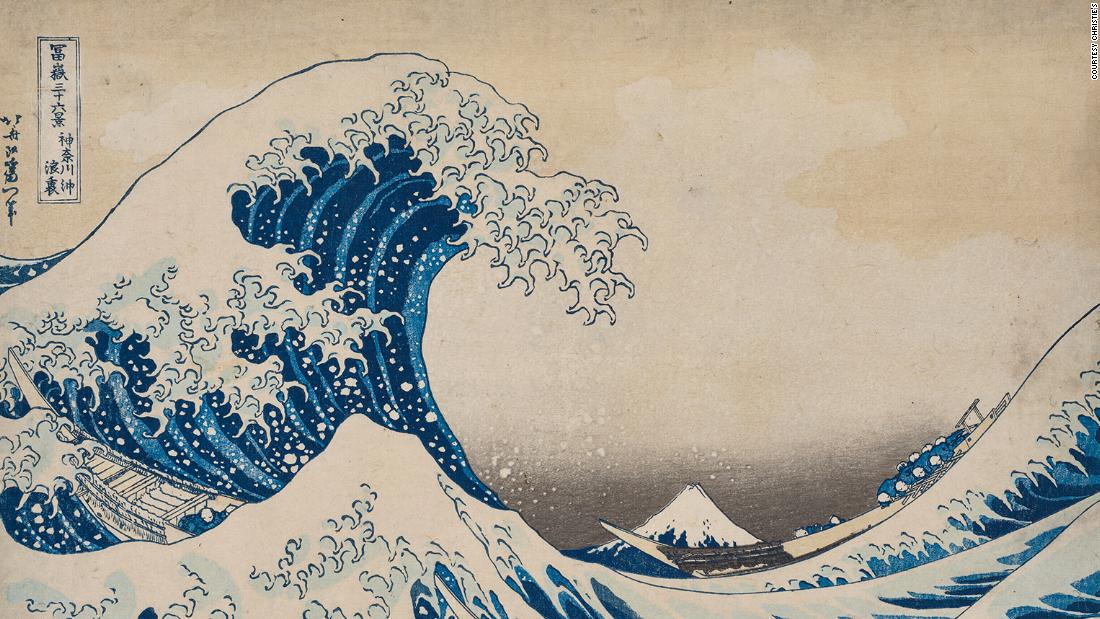 Rare print of Hokusai's 'Great Wave' sets new auction record