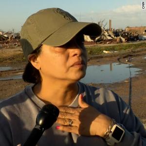Watch: Woman says husband's quick-thinking saved them from tornado