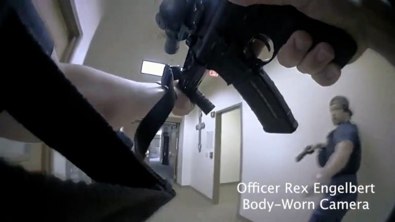 Police release bodycam from officers responding to school shooting