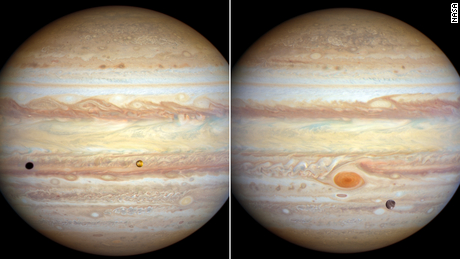 Jupiter. From left, November 2022 and January 2023.