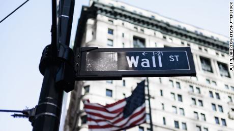 A sign for Wall Street near New York Stock Exchange in New York, New York, USA, 07 March 2023. 