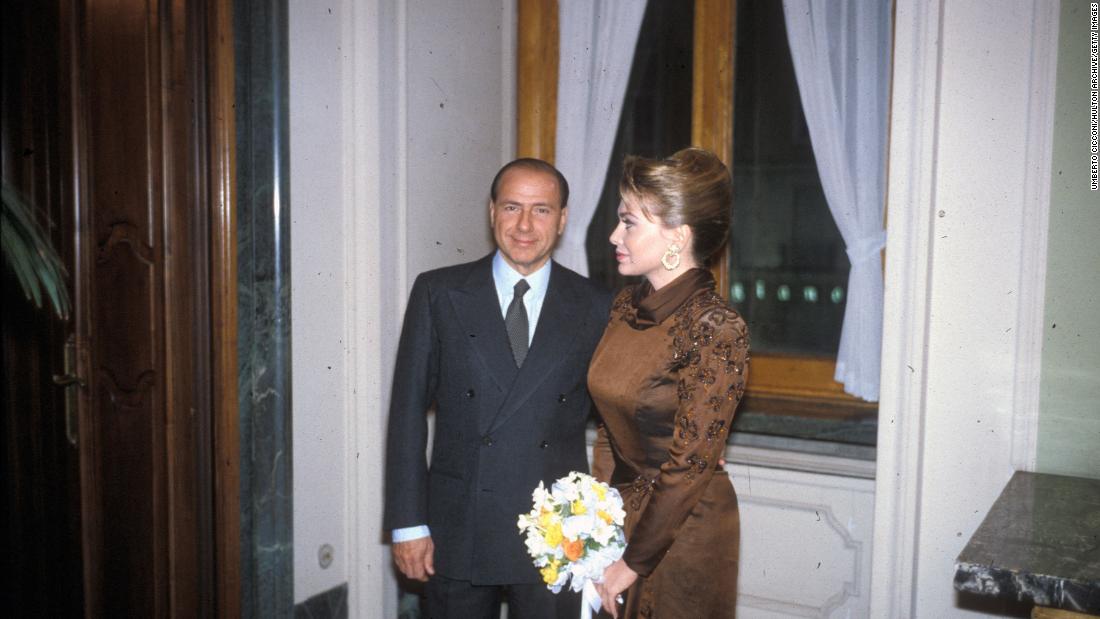 Berlusconi married his second wife, Veronica Lario, in 1990.
