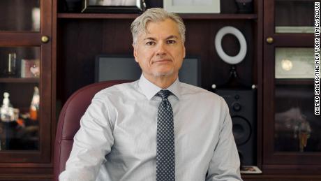 Judge Juan Merchan at his office in New York County Criminal Court on Oct. 21, 2022. 