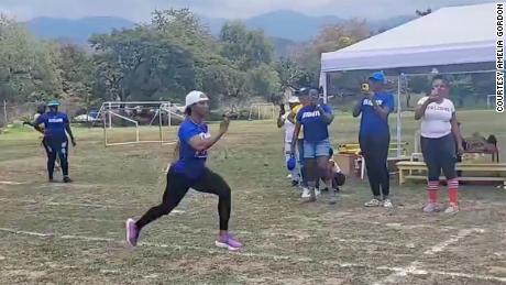 Olympic champion Shelly-Ann Fraser-Pryce competes at her son&#39;s sports day.