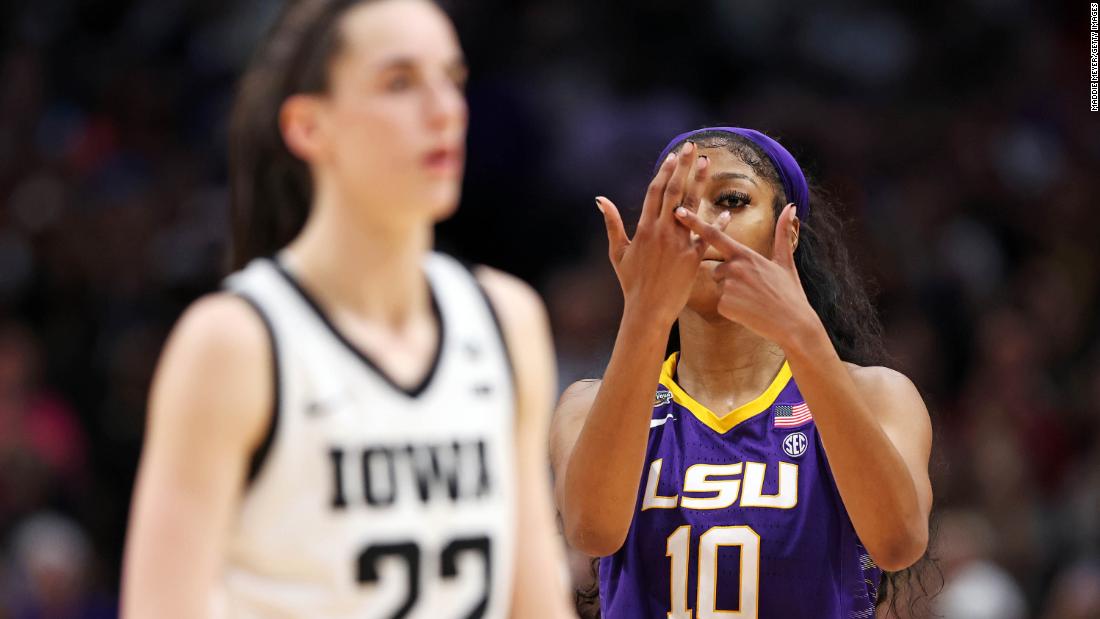 Angel Reese defends a gesture directed at Caitlin Clark after LSU wins the national title;  Advocates Double Standards After She Is “unapologetic”