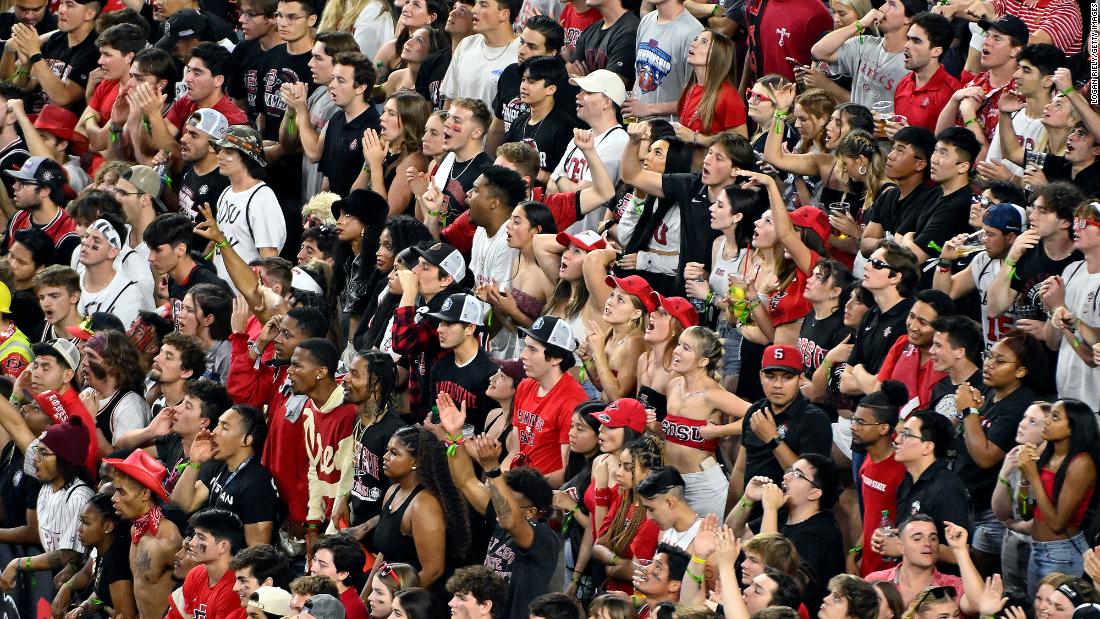 San Diego State fans watch the second half.