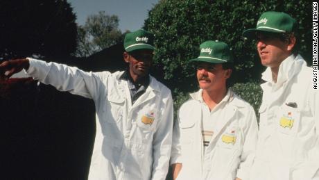 Caddies old and new at the 1983 Masters.
