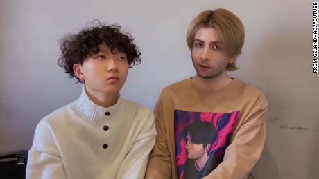 Chinese national Haoyang Xu (left) and his Russian partner Gela Gogishvili are seen in this picture. Xu was charged with violating a Russian law that bans so-called same-sex propaganda, according to his lawyer. Gogishvili has also been charged in connection with the same law but has not yet been arrested. He faces fines of up to 200,000 Rubles (more than $2,400 USD), according to his attorney. 