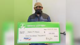 Lelaki Virginia memenangi 0,000 selepas membeli 20 tiket loteri yang menang dengan nombor yang sama