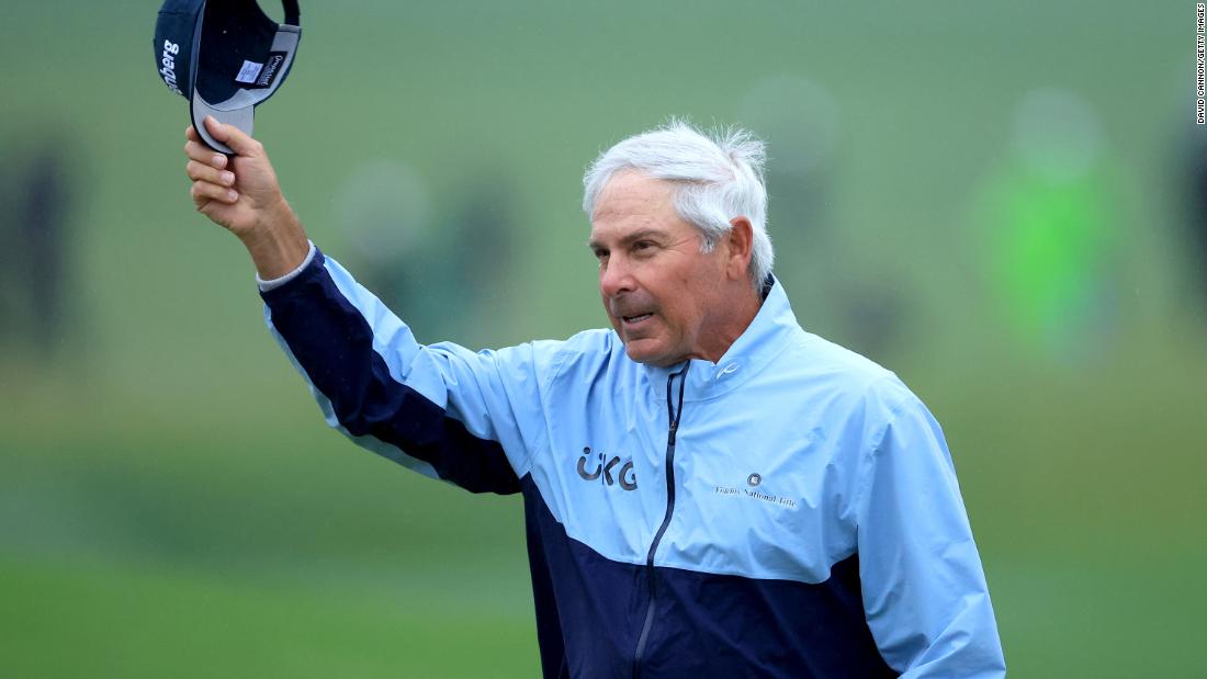 Fred Couples waves to patrons after finishing his second round on Saturday. Couples made history as the &lt;a href=&quot;https://www.cnn.com/2023/04/08/golf/fred-couples-oldest-player-cut-the-masters-spt-intl/index.html&quot; target=&quot;_blank&quot;&gt;oldest player to make the cut&lt;/a&gt; at the Masters. 