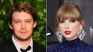 Joe Alwyn, left, and Taylor Swift.