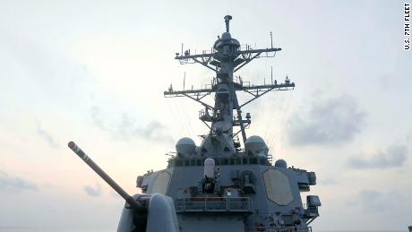 US Navy sails near South China Sea island militarized by China 