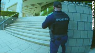 Video: Bodycam footage shows police's quick response to bank gunman