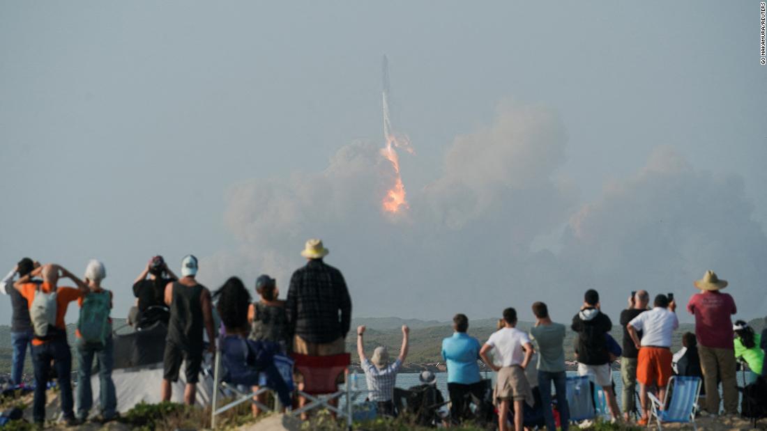 SpaceX’s Starship rocket lifts off for first test flight, but explodes in mid-air