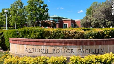 An exterior view of Antioch police headquarters is seen in Antioch, California on April 19, 2023. A federal lawsuit filed alleges members of the Antioch Police Department &quot;engaged in a repeated pattern and practice of civil rights violations and other misconduct&quot; against residents. 