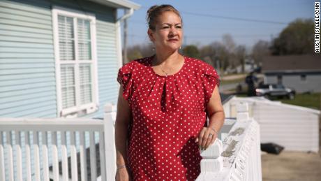 Martha Hernandez, pictured in Springdale, Arkansas, says she still suffers breathing problems years after experiencing an ammonia leak at a Tyson plant. 