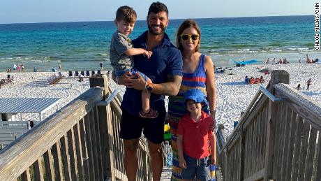 CNN&#39;s Chloe Melas, shown with her husband, Brian Mazza, and two sons, has been open about her journey with IVF to grow her family.
