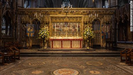 The spot where King Charles will be crowned inside Westminster Abbey