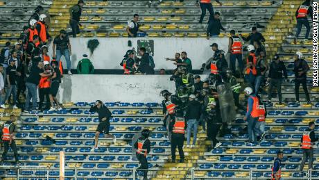 There was also unrest in the stands during the match between Raja Casablanca and Al Ahly.