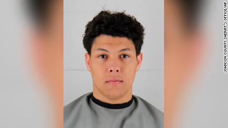 This photo released by the Johnson County Sheriff&#39;s Office in Kansas, on Wednesday, May 3, shows Jackson Mahomes. The brother of Kansas City Chiefs quarterback Patrick Mahomes was booked into jail Wednesday on aggravated sexual battery charges.
