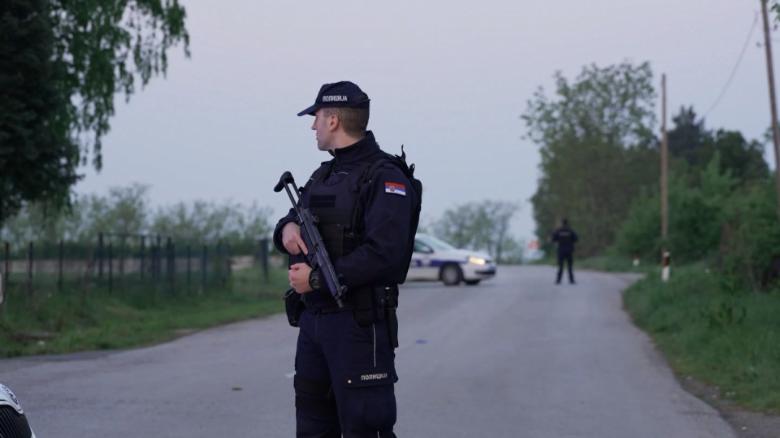 Serbian police search rural area for shooting suspect at large