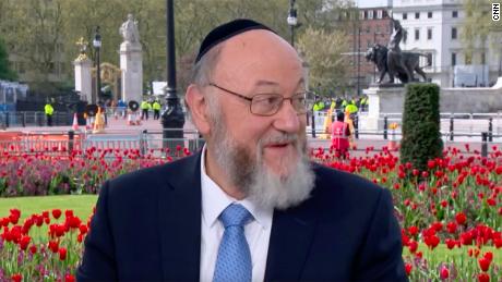 The Chief Rabbi spoke to CNN&#39;s Bianca Nobilo outside Buckingham Palace.