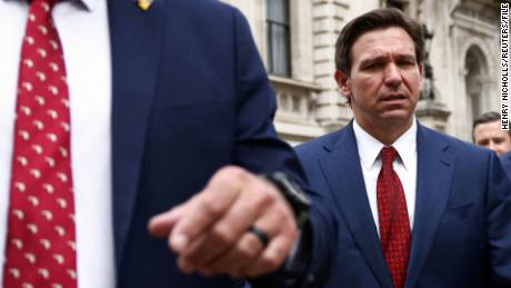 Florida Gov. Ron DeSantis is seen in London during his visit to the United Kingdom in April.