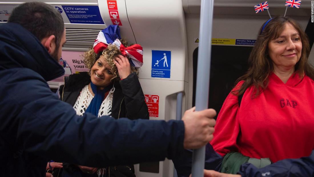 People travel into London on Saturday to be a part of the historic day.