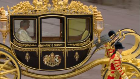 Watch King Charles and Queen Camilla set off in coach to coronation