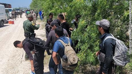 More than 100 migrants found aboard train near US-Mexico border, days before Covid-era border policy expires 