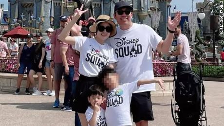 Kang Shin Young, 35, left; her husband, Cho Kyu Song, 37, right; and their 3-year-old son were killed. CNN has blurred their older son&#39;s face to protect his identity.