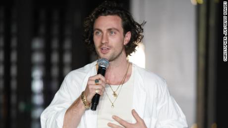 Aaron Taylor-Johnson during the promotion of &quot;Bullet Train&quot; in August 2022. The actor is rumored to be in the running to be the next James Bond.